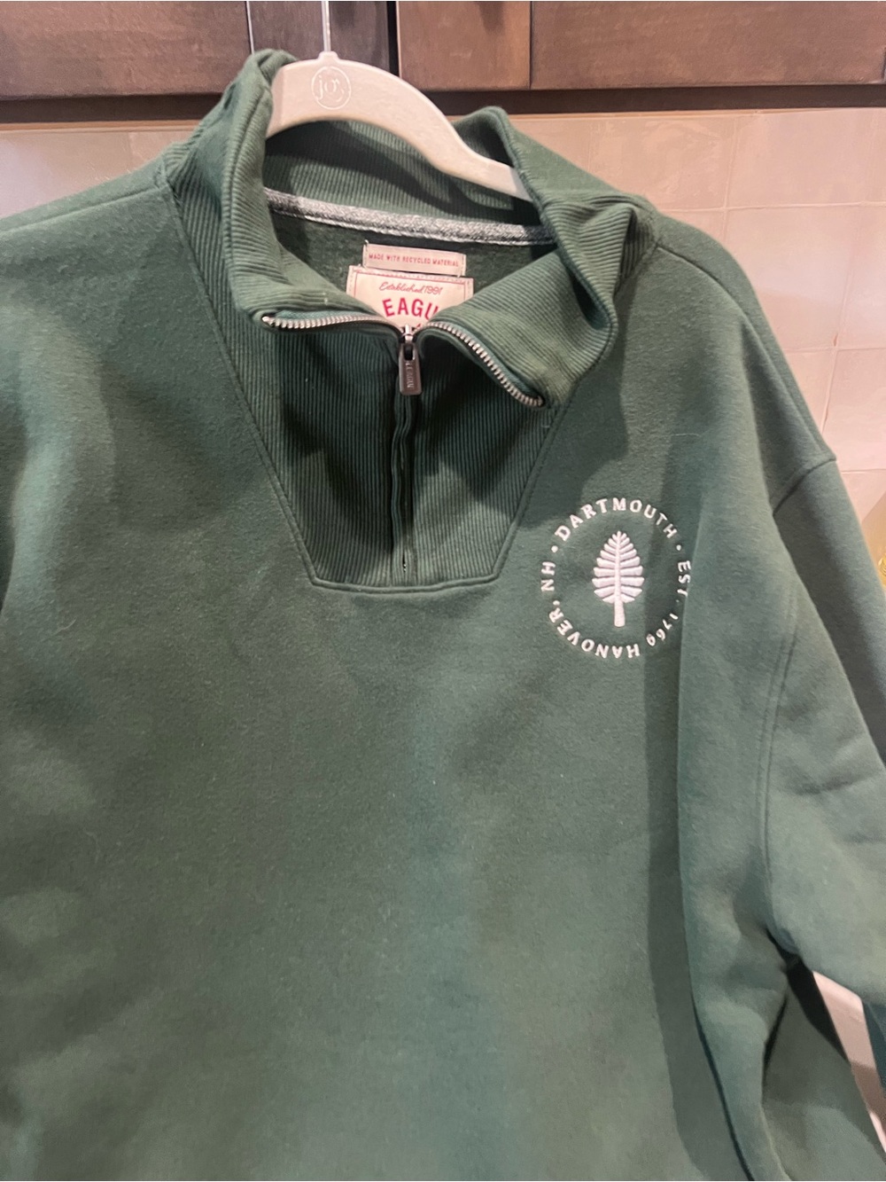 League Forest Green Quarter-Zip Sweatshirt - Picture 2 of 5